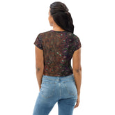 Abstract Amalgamation All-Over Print Crop Tee - Beyond T-shirts